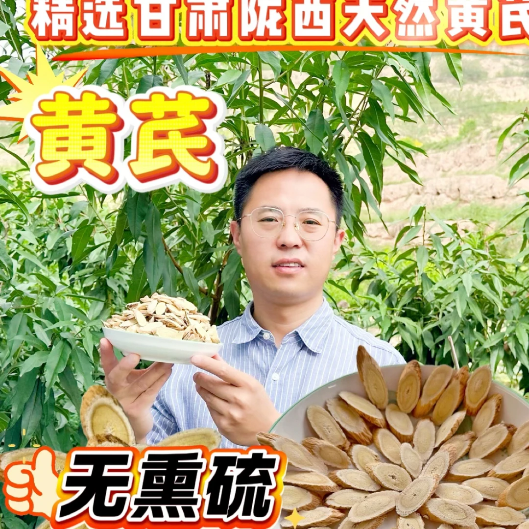 甘肃陇西精选黄芪主根切片400g（无熏硫）