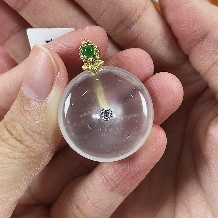 石英质玉银S925镶嵌颈饰