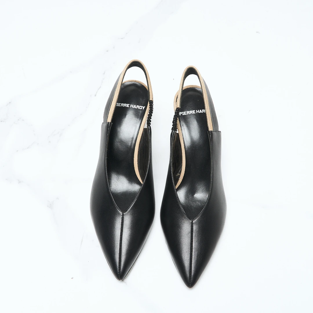 全新未使用/Pierre Hardy女士一字带尖头高跟鞋PLGS00008