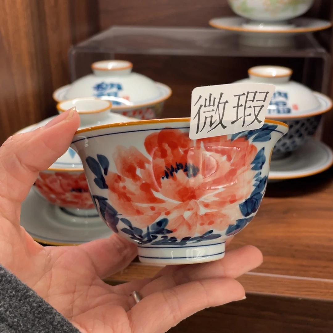 有瑕釉下彩纯手绘