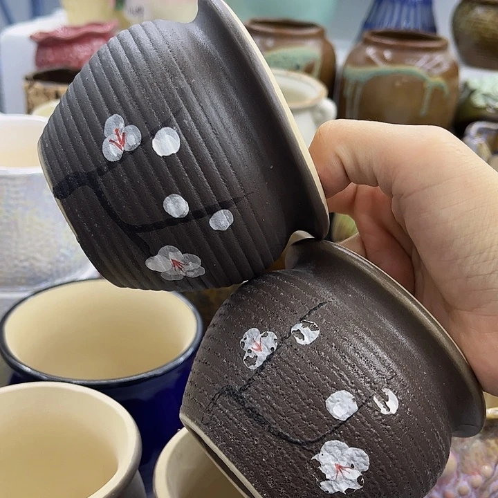 多肉绿植陶瓷花盆9.9包邮，有孔