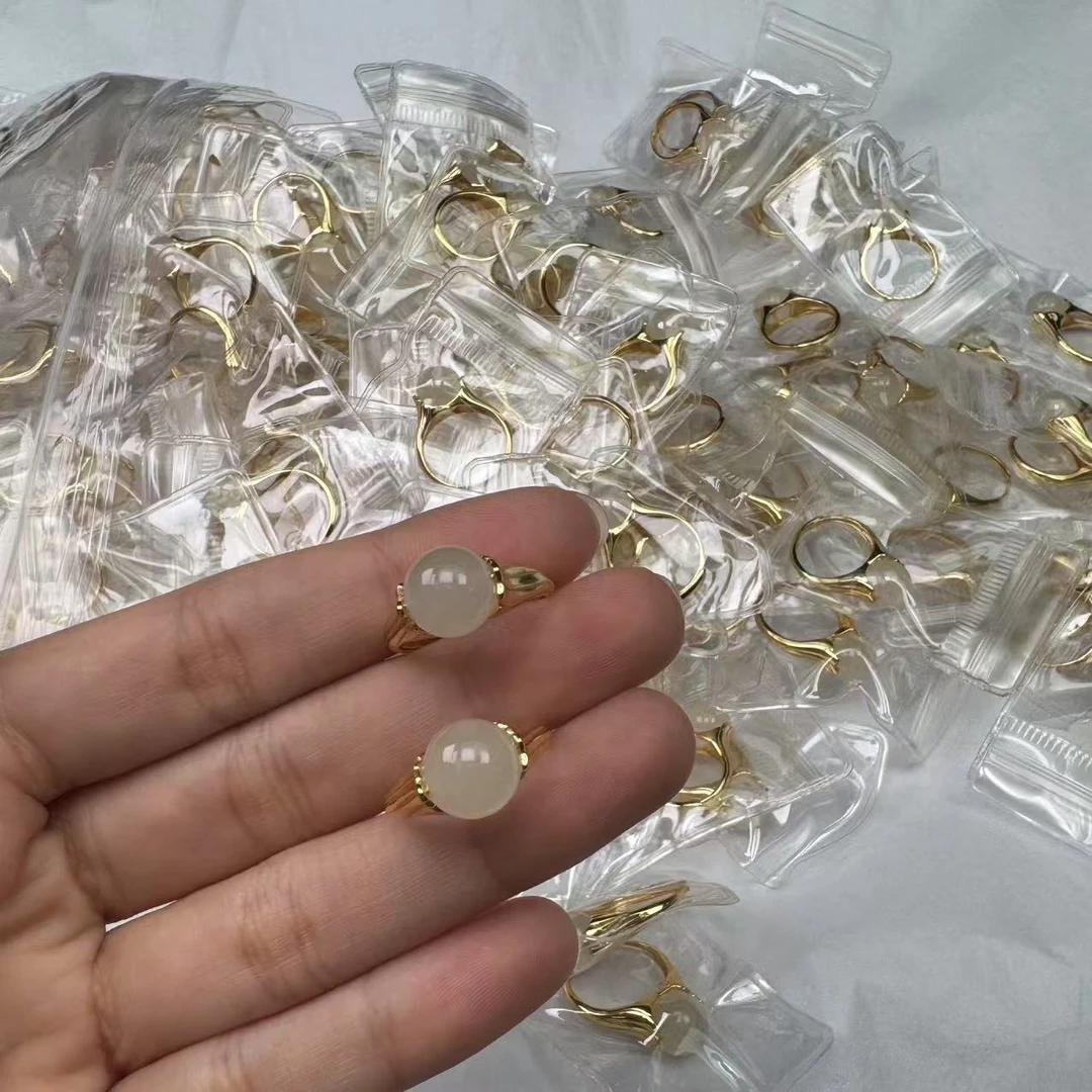 【绿庄】-1363/L07-和田玉戒指-多样性发其—