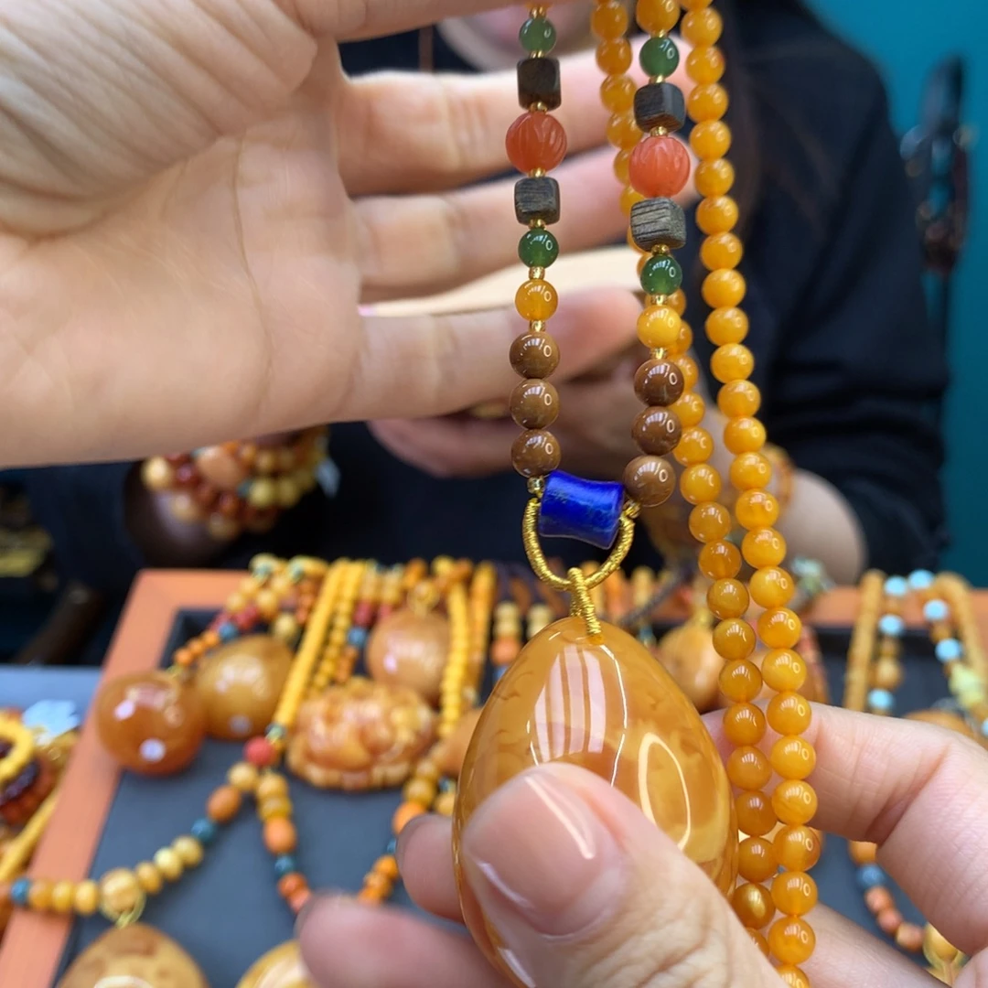 蜜蜡未镶嵌颈饰天然