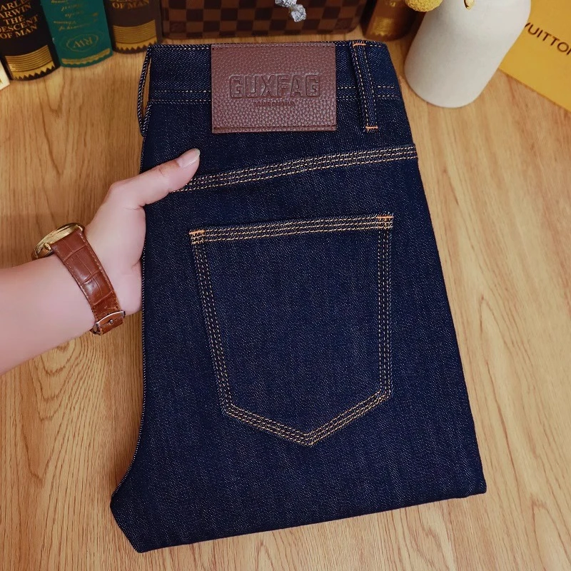 Cebrodz不掉色蓝色牛仔裤男2025新款高级感弹力水洗长裤男士夏季