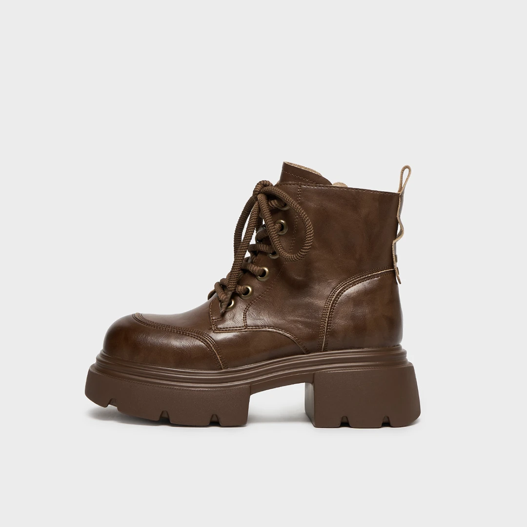 IEF/爱依服时装靴2025秋冬新款英伦风机车甜酷个性厚底百搭马丁靴