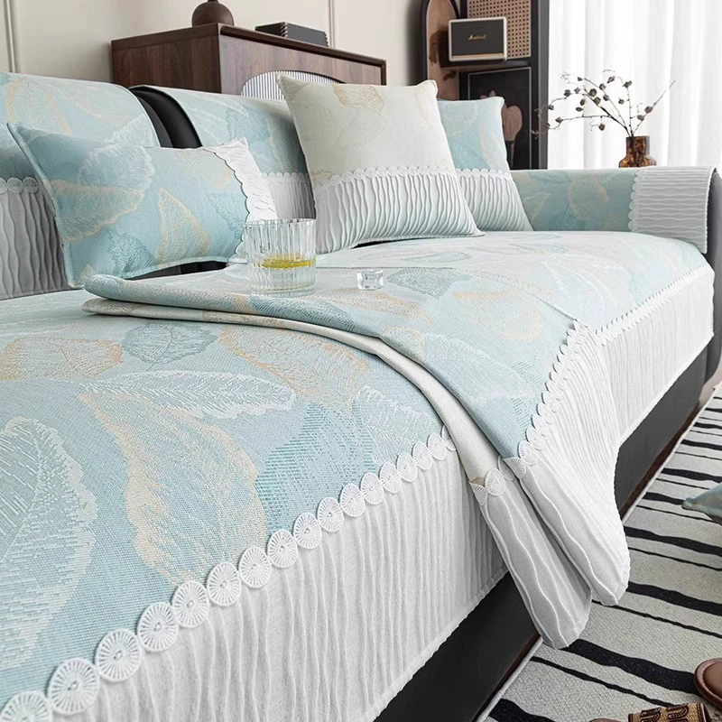 夏季冰丝沙发垫2025新款高级感轻奢皮沙发防滑坐垫凉而不冰沙发套