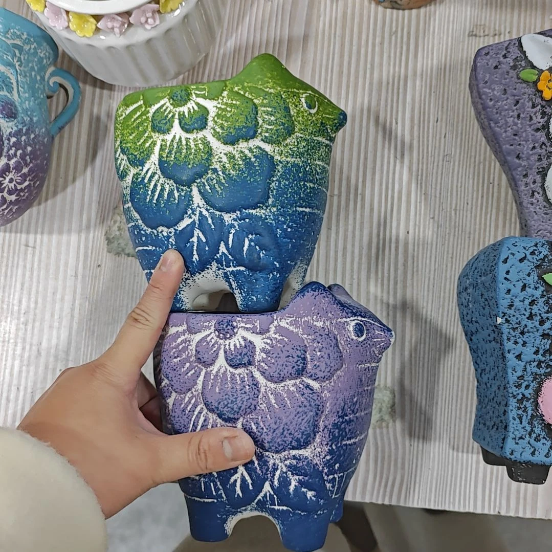 红陶吸水透气的白陶花盆凑满12发货