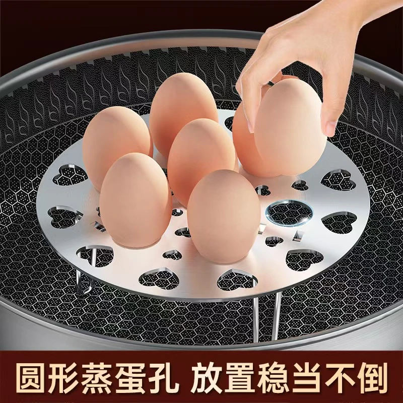 不锈钢蒸架可折叠炉造通用家用圆形蒸蛋架隔水篦子