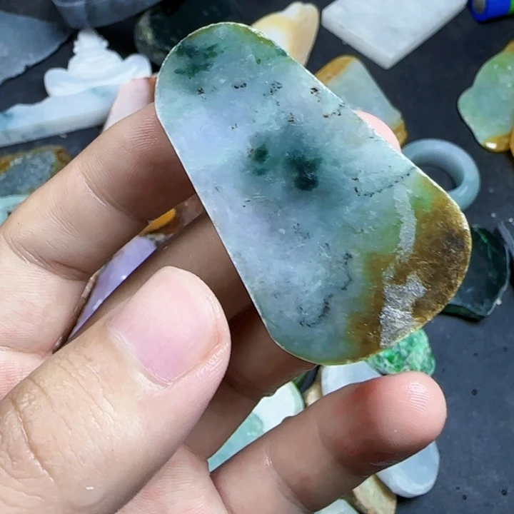 木***心颈饰未镶嵌翡翠a货翡翠