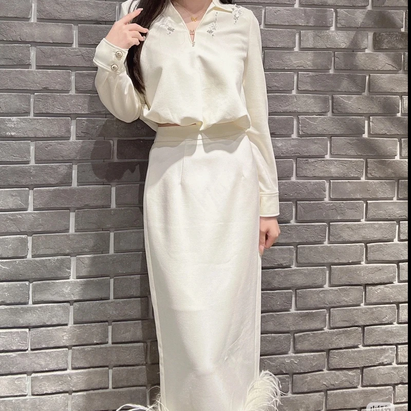 兮兮定制精致复古宫廷刺绣收腰外套24秋新款气质感