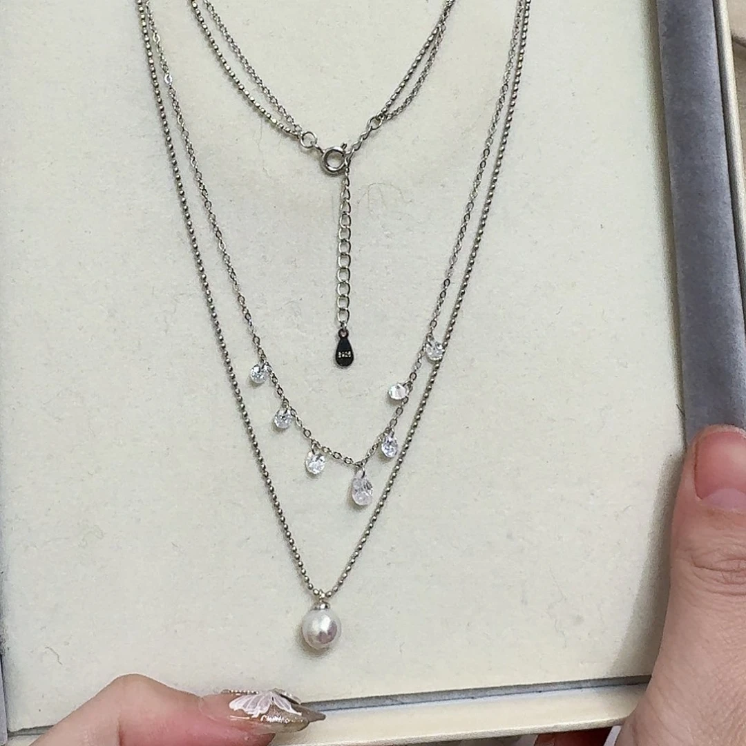 海水珍珠颈饰银S925镶嵌