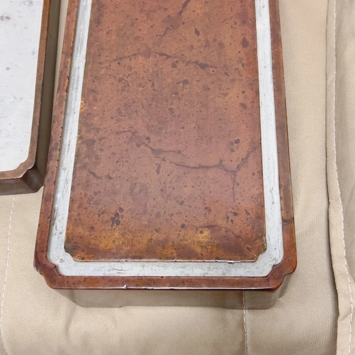 和***尚砖雕大漆金砖茶盘40厘米