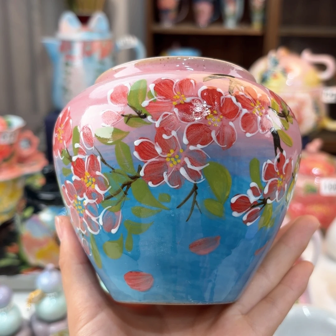 景德镇手绘高温釉下彩陶瓷茶具