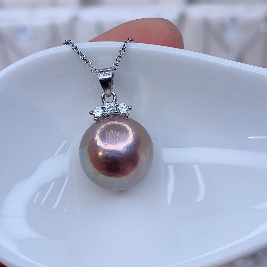 颈饰银S925镶嵌淡水珍珠