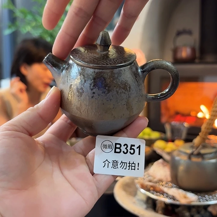 坭兴陶纯柴烧原矿泥料纯手工壶