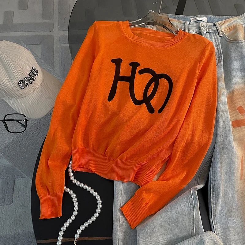 编号115--长袖针织上衣女秋冬洋气减龄显瘦内搭休闲百搭上衣女