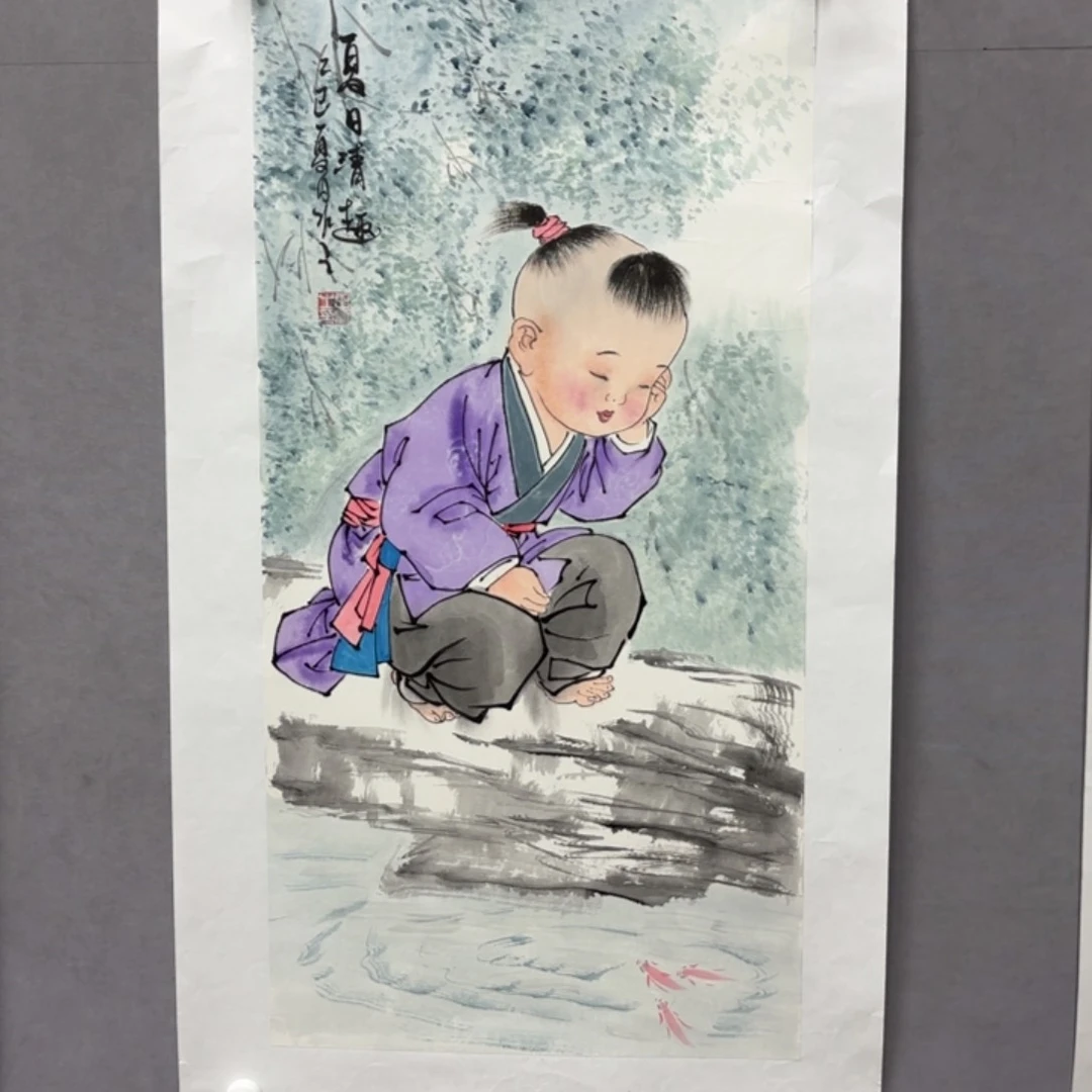 国画艺术家真人手绘