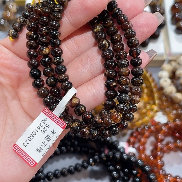 鸿***生琥珀未镶嵌手链6m