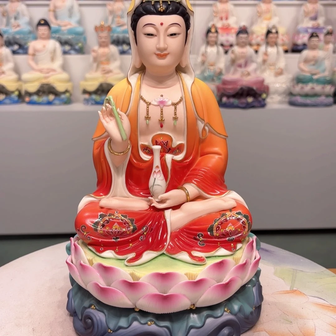 摆件瓷摆件观音12吋