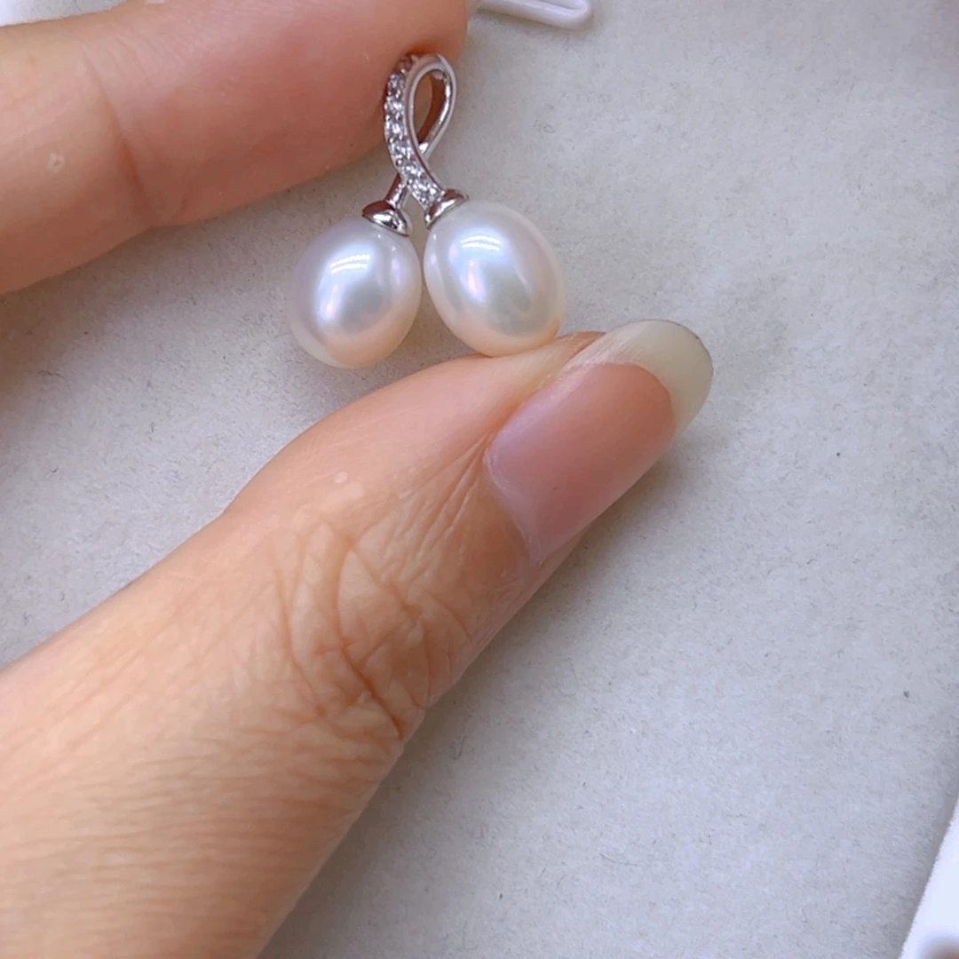 银S925镶嵌淡水珍珠珍珠