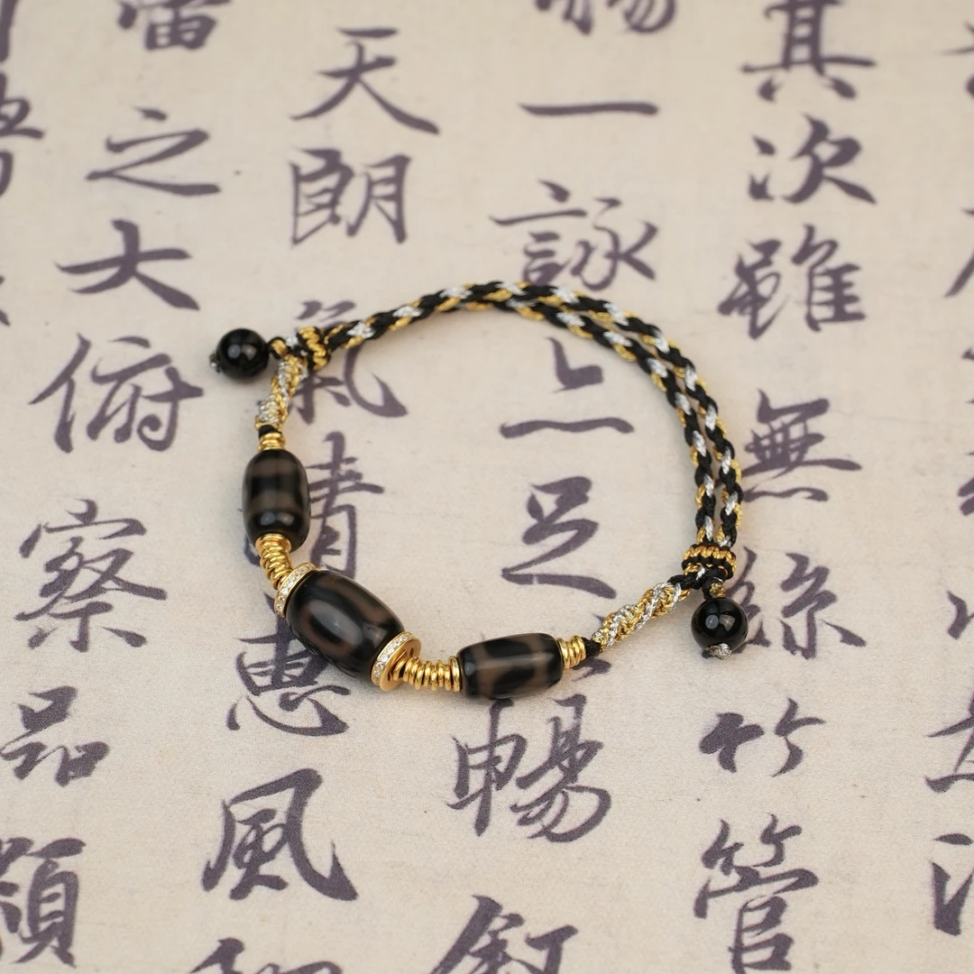 【明珠璀璨】曲贡丨台珠精品小尺寸双天地虎牙坛城手绳5A全品