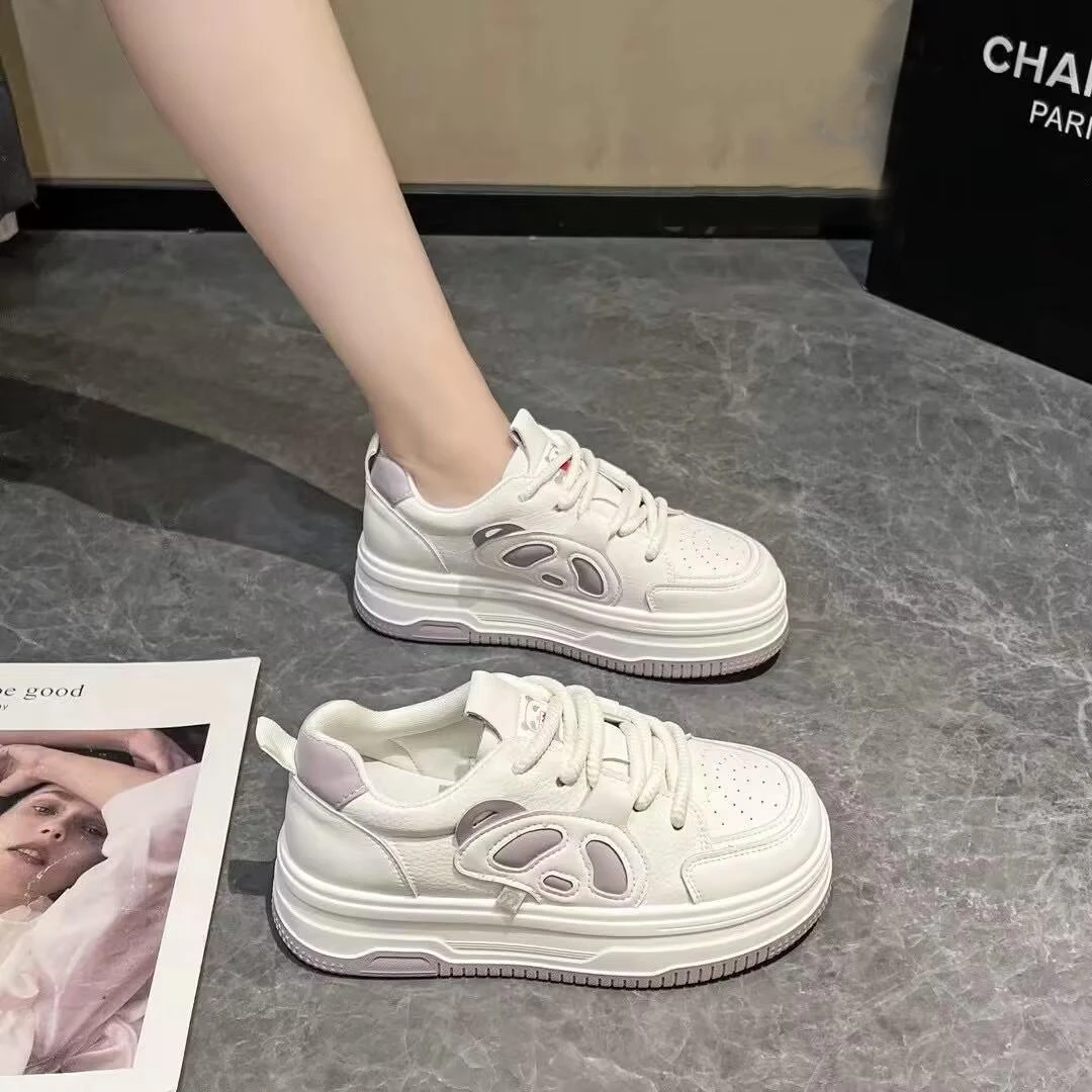 春季新款韩版休闲时尚百搭厚底小白鞋女