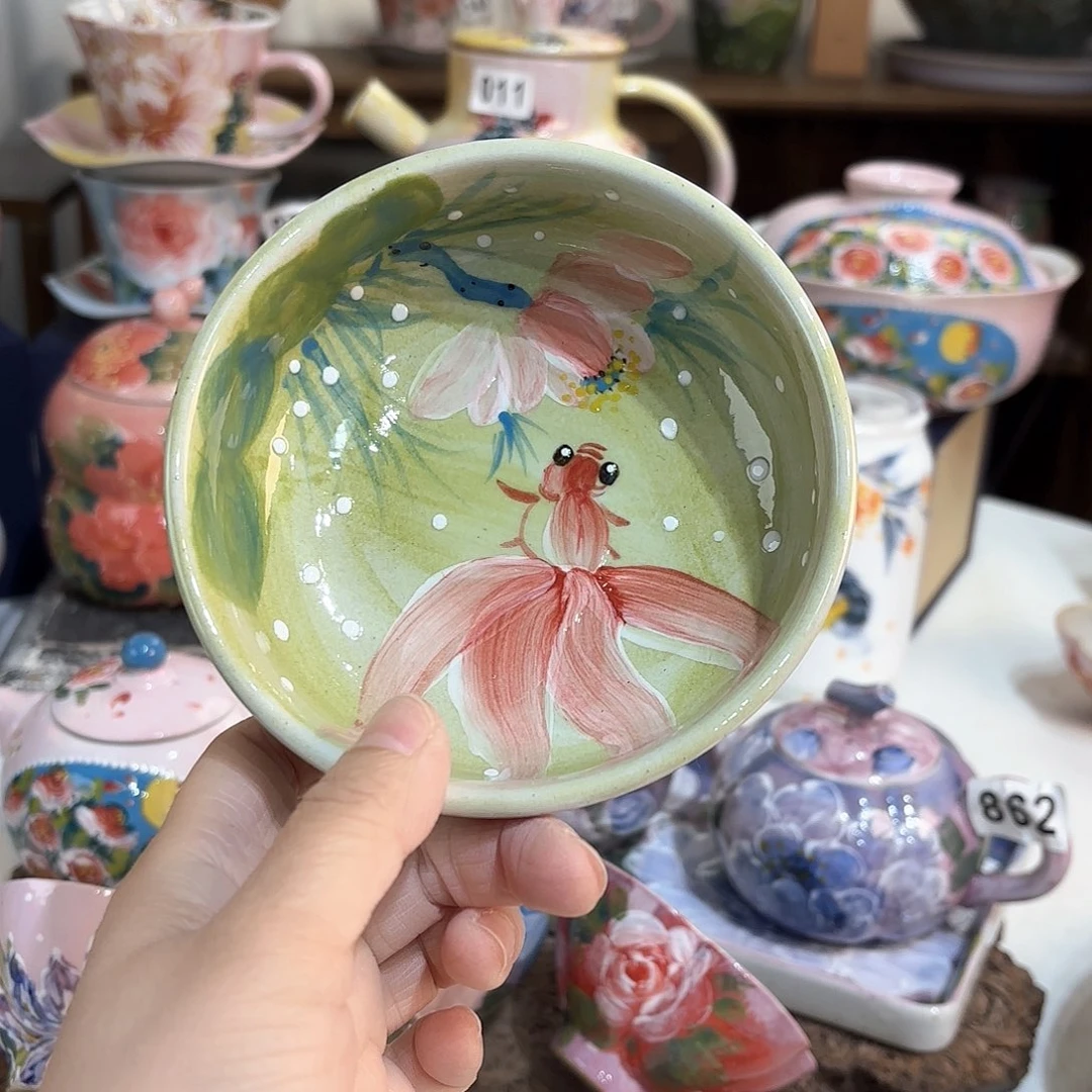 一***金景德镇手绘高温釉下彩陶瓷茶具