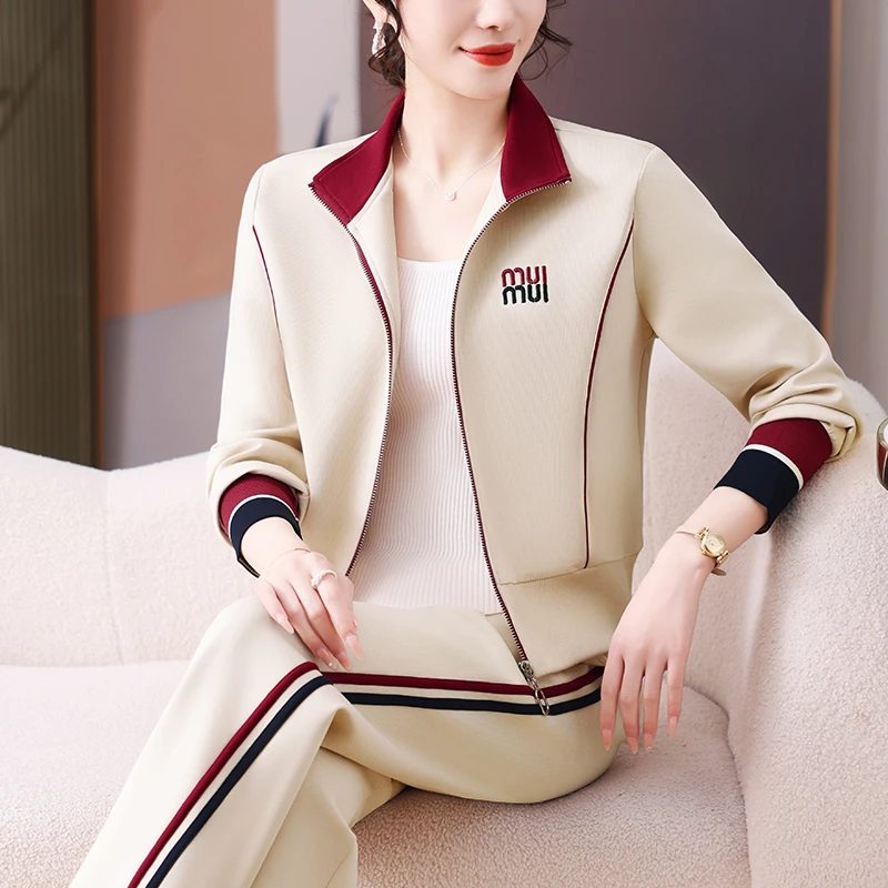 2025春季新款女装韩版时尚显瘦宽松减龄休闲运动服套装洋气两件套