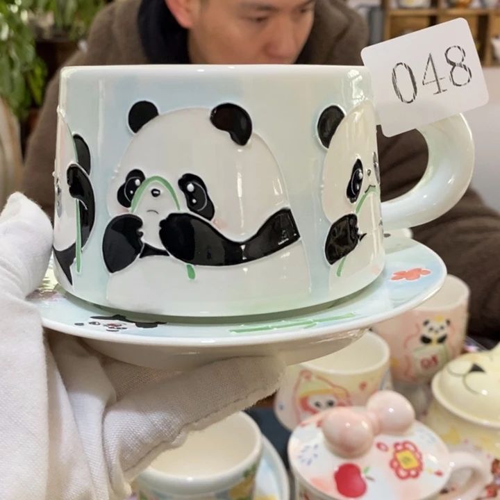 杯景德镇釉下彩手绘