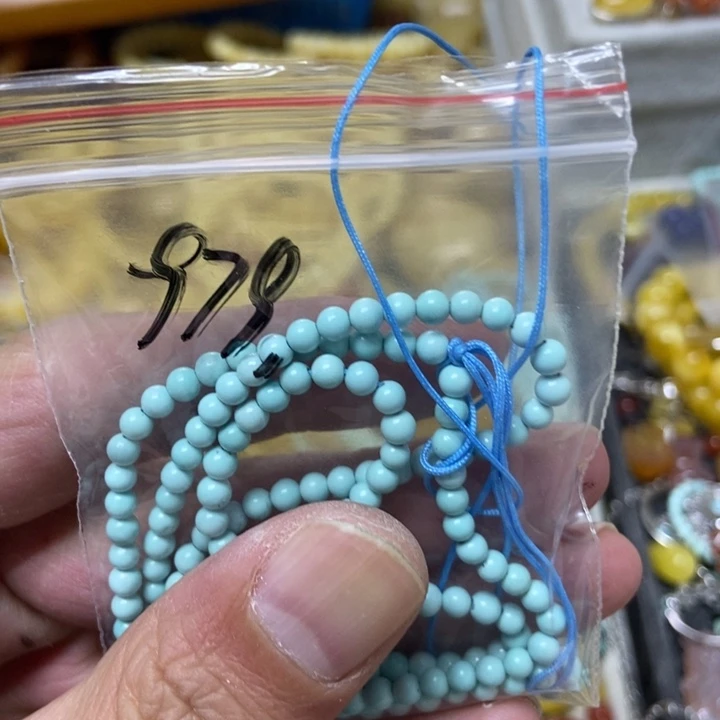 十***@银S925镶嵌蜜蜡裸石串