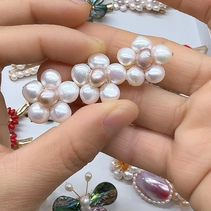 淡水珍珠甜美银S925镶嵌