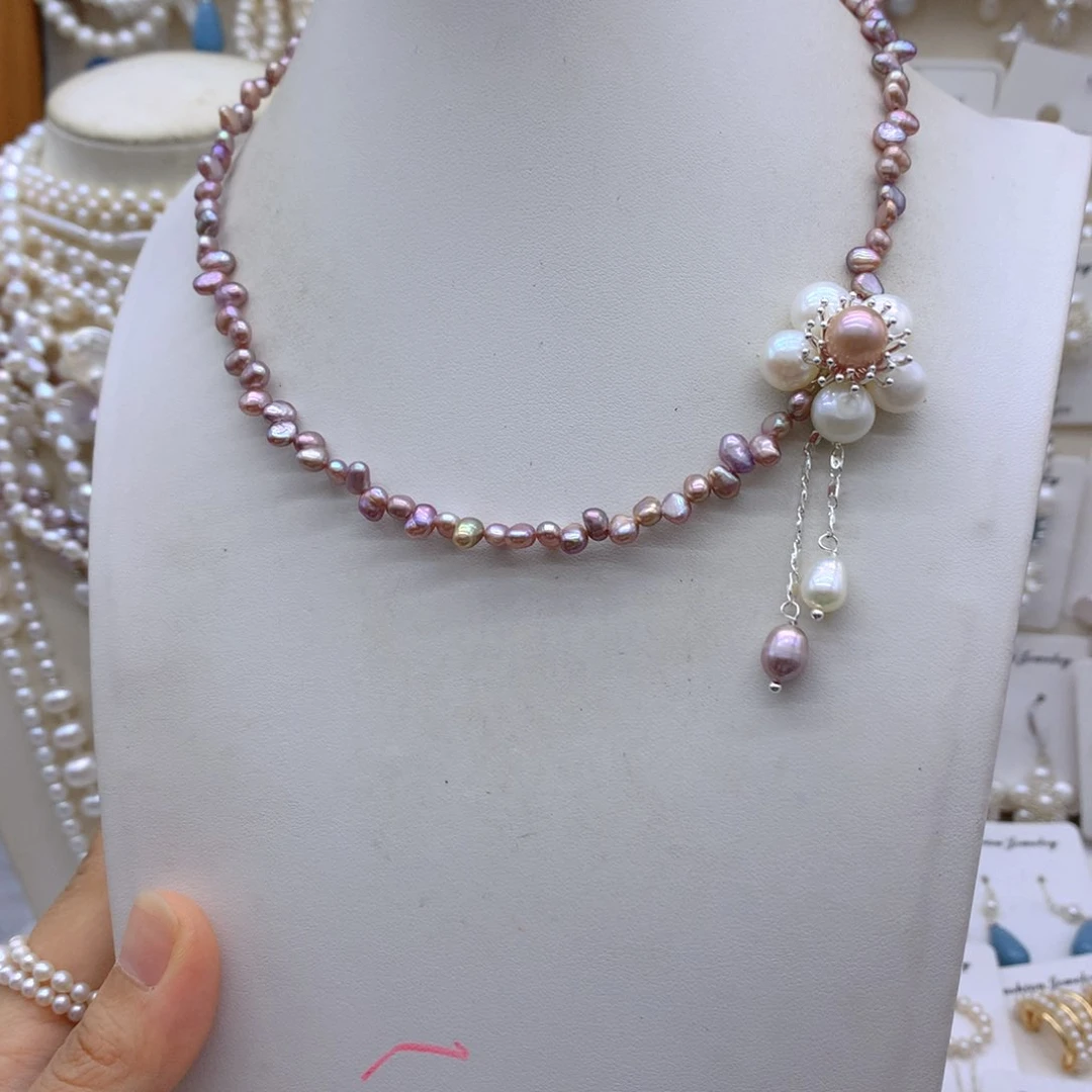 合金淡水珍珠项链耳饰