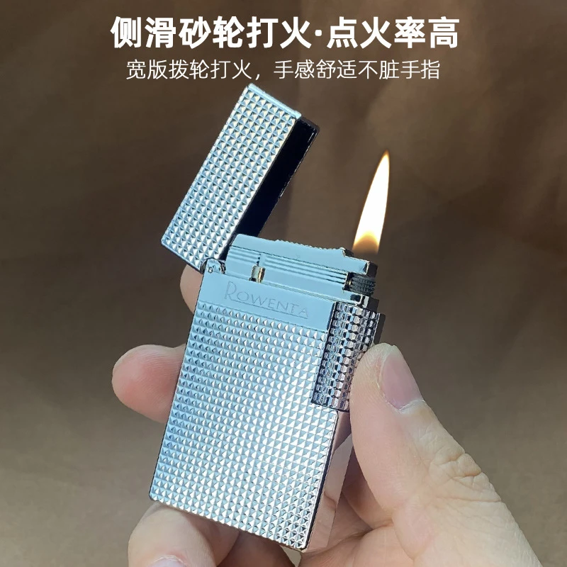 Rowenta/好运达朗声钢音清脆好运达R10侧滑黄铜煤油打火机高档