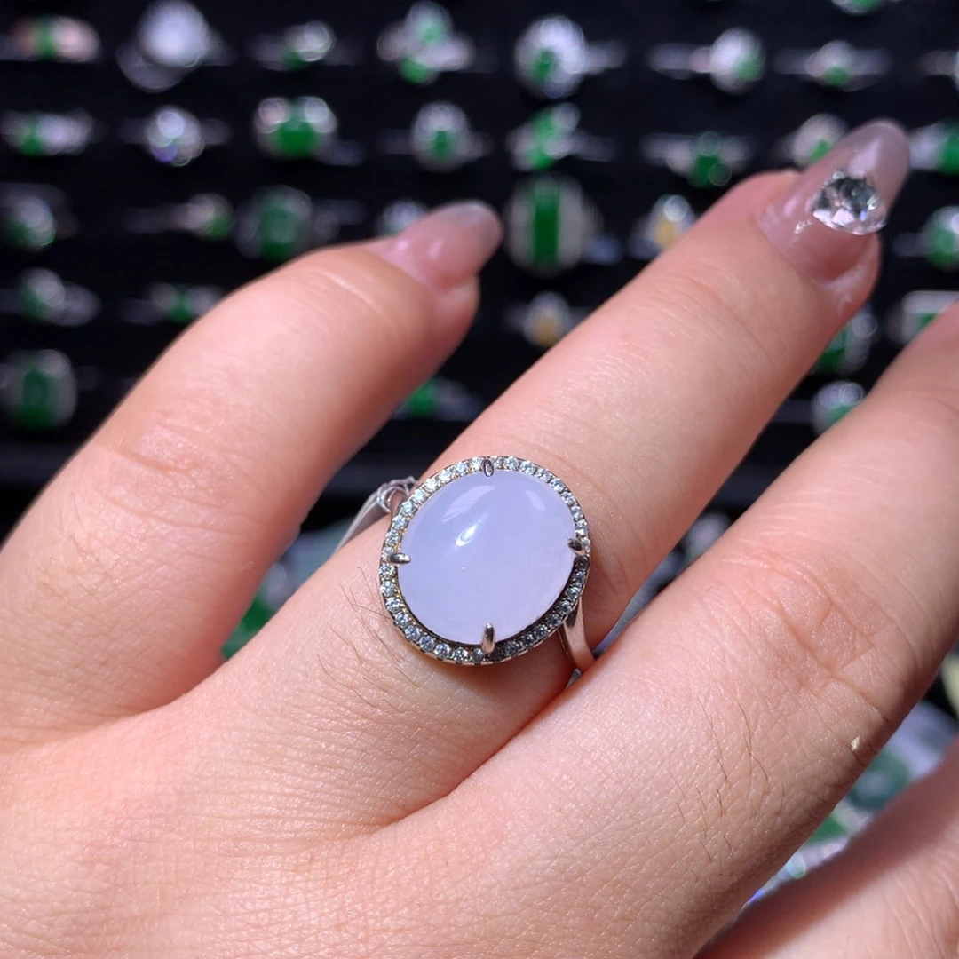 翡翠银S925镶嵌戒指