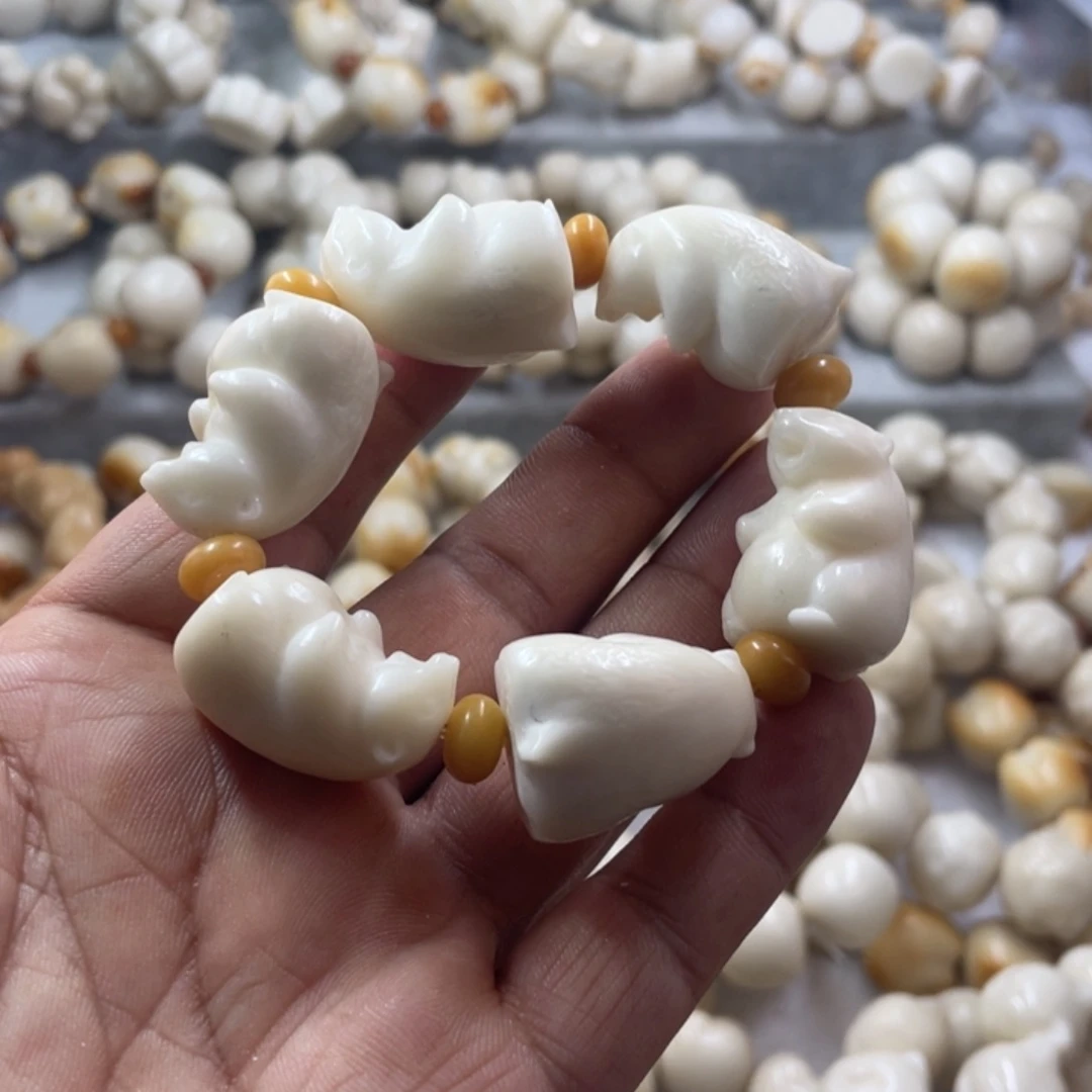 吊坠菩提根/象牙果微瑕象牙果土拨鼠手串