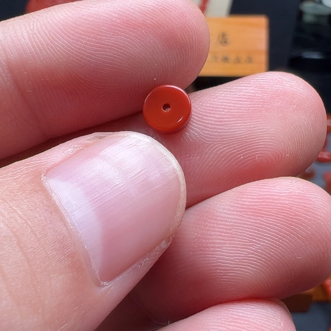 南红玛瑙未镶嵌瓦西锦红隔片 6mm*2.3mm