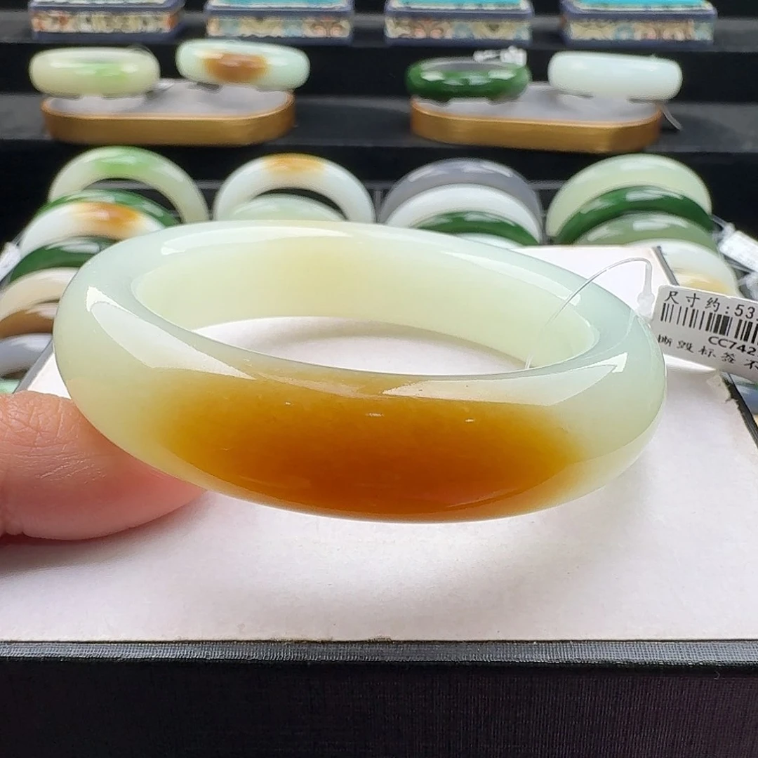 未镶嵌手镯和田玉53.5