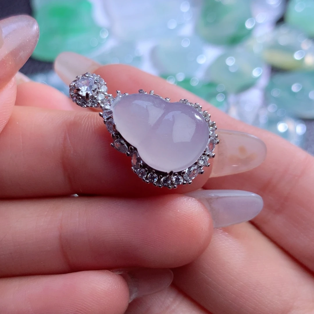 翡翠银S925镶嵌颈饰缅甸