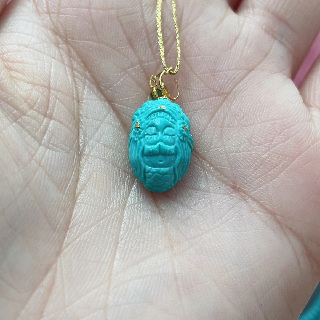 绿松石颈饰18K金镶嵌