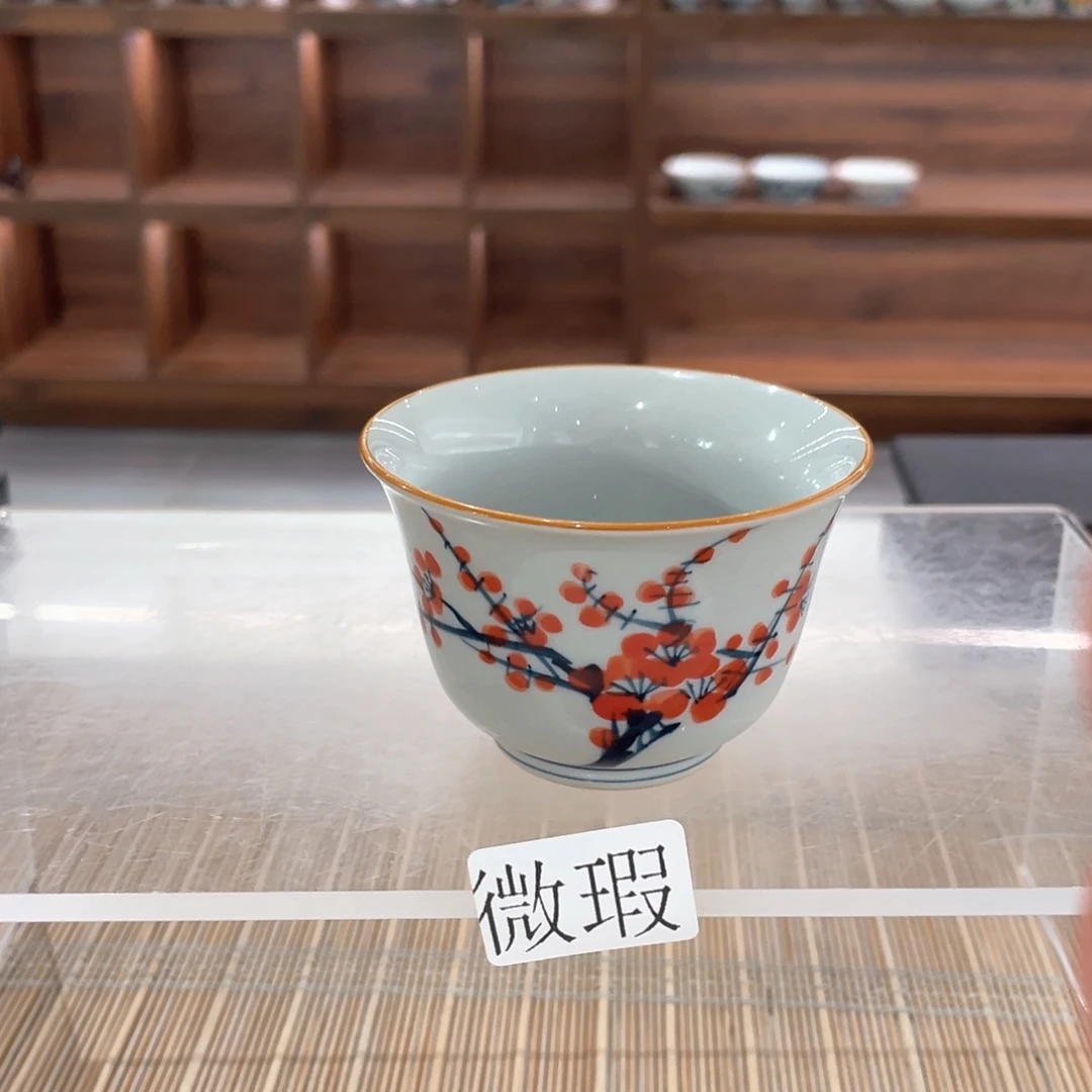 釉下手绘茶具微瑕