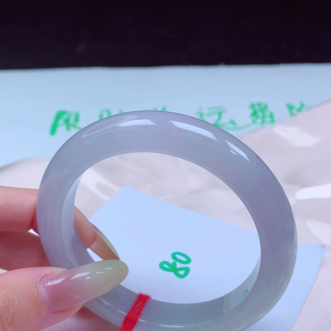 未镶嵌手镯翡翠天然缅甸翡翠A货手镯 80号