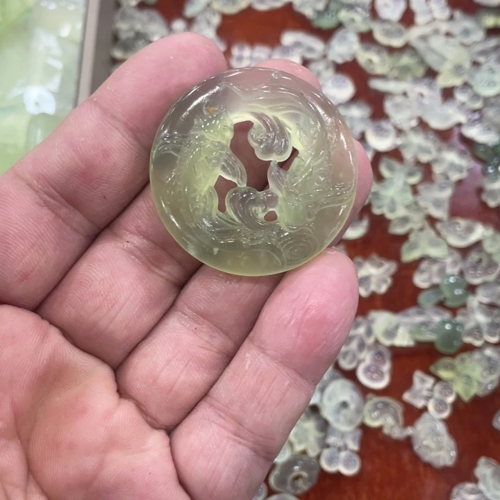 蛇纹石玉合金颈饰