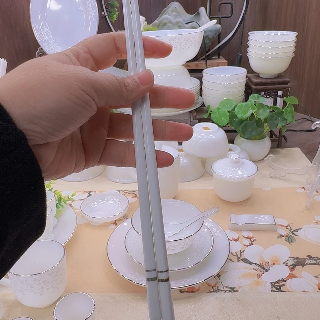 瓷景德镇骨瓷筷子10双