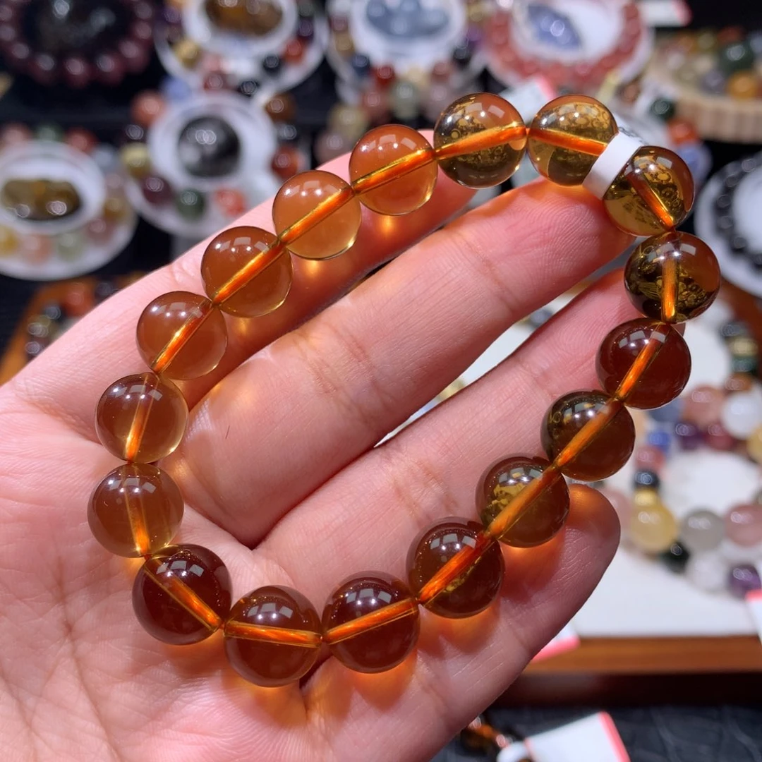 水晶手链未镶嵌黄水晶手链11mm