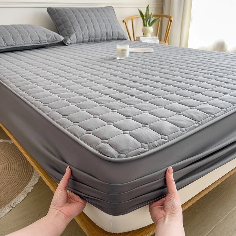 水洗棉床笠罩2025新款四季通用加厚夹棉床罩夏季宿舍床垫套保护罩