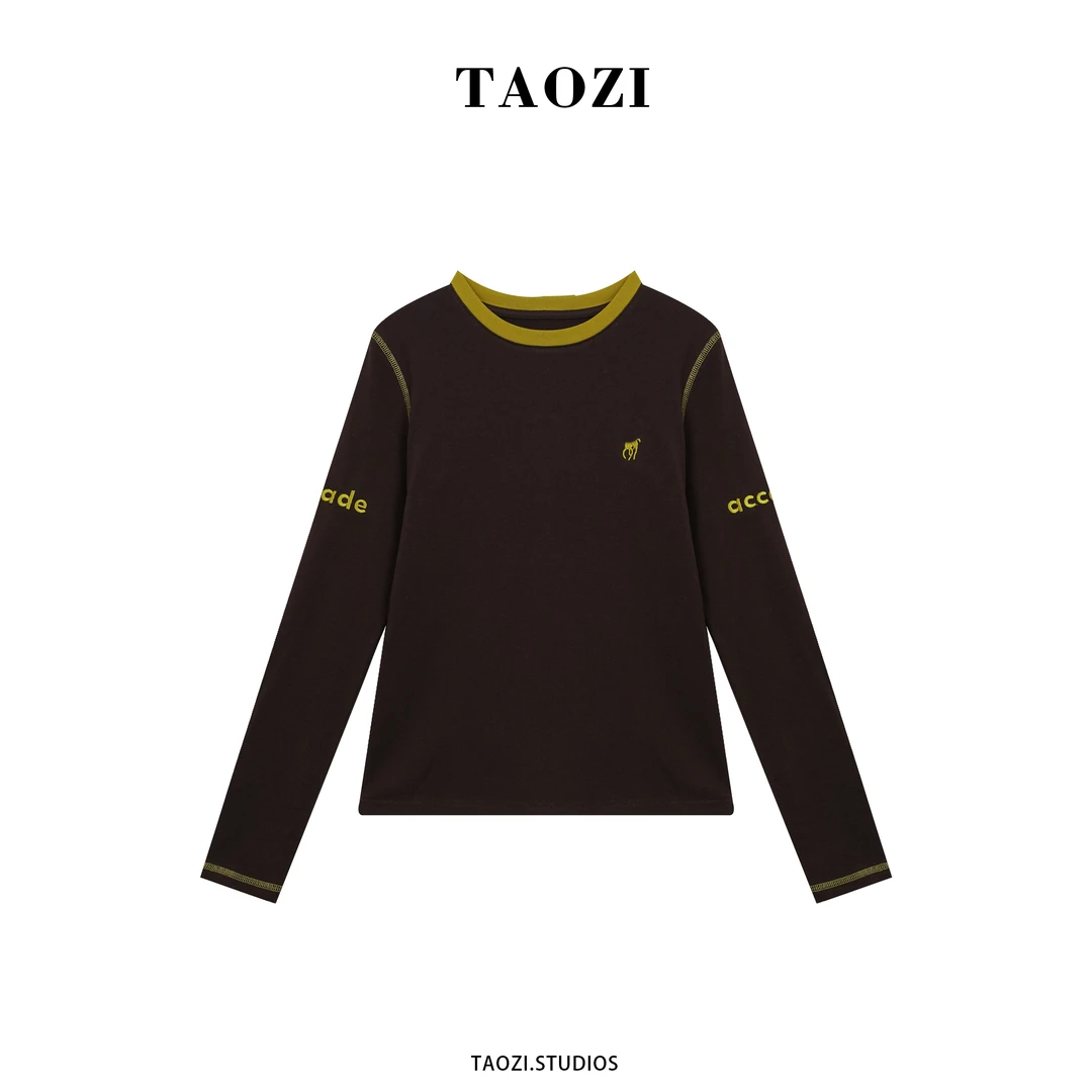 【汶汶】2025秋冬新款时尚百搭长袖上衣TZD225