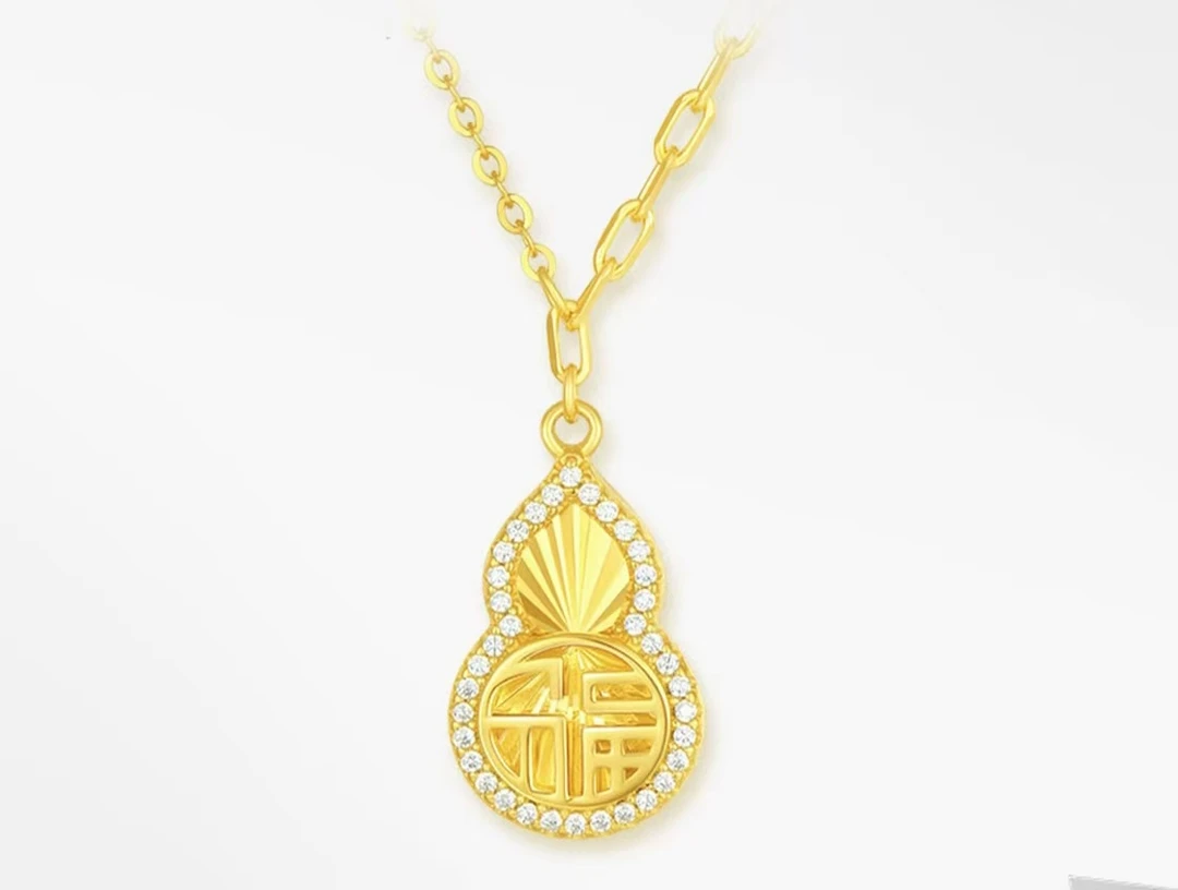 合金项链 好运福禄葫芦时尚项链古法A36
