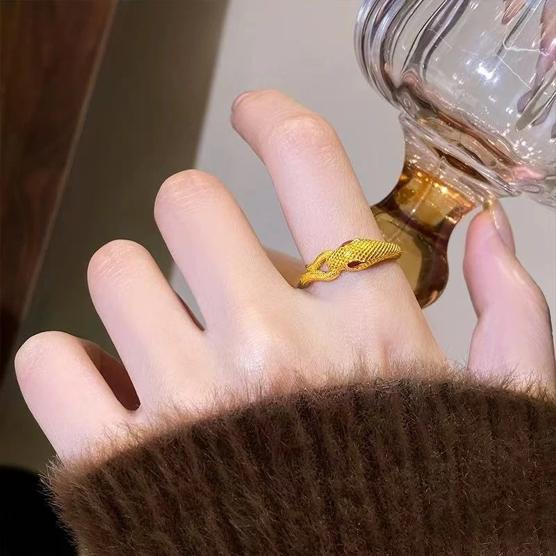 铜合金戒指 199衔尾小蛇戒指