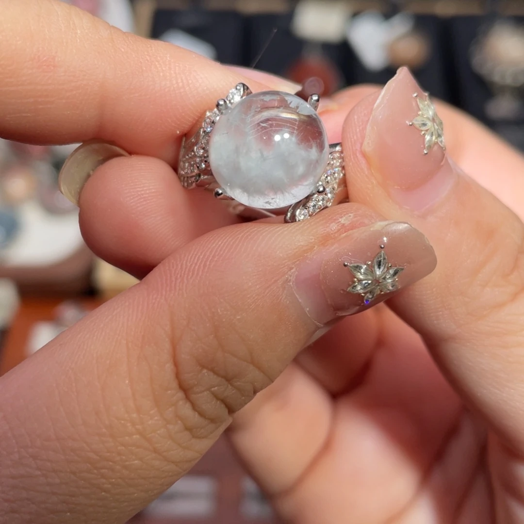 银S925镶嵌水晶戒指