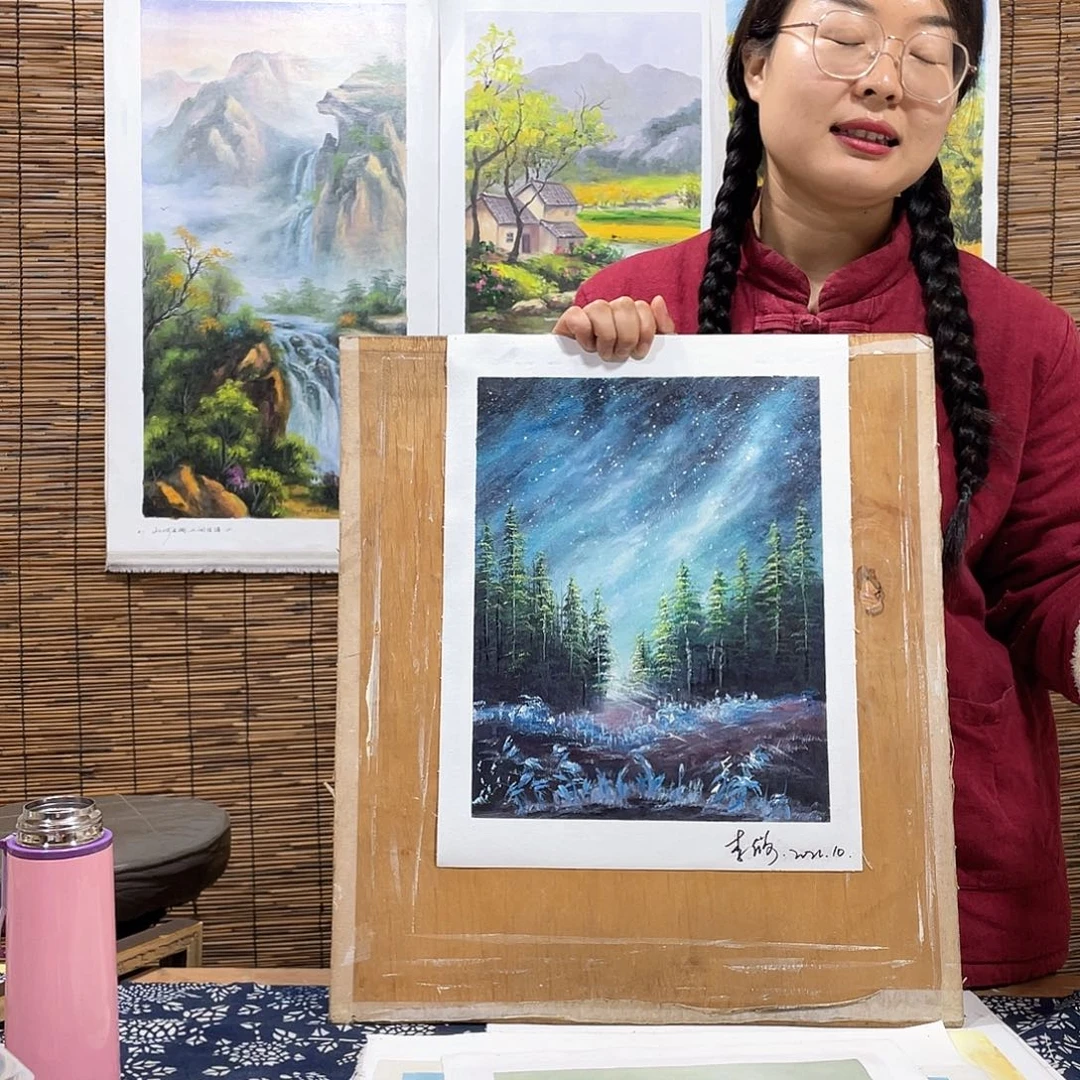 油画恭喜竞拍成功魏爽